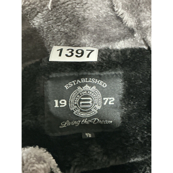 Men’s Xl Black White Sweater Jacket Lined Zip Front Heavy Wool - Picture 4 of 6